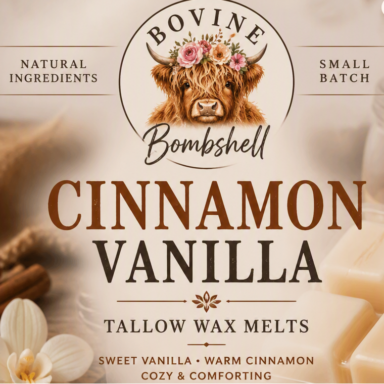 Cinnamon Vanilla Beef Tallow Wax Melt