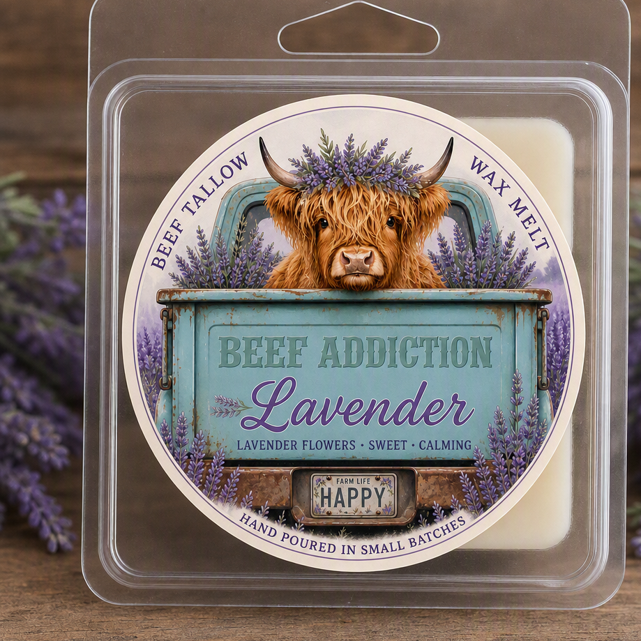 Lavender Beef Tallow Wax Melt